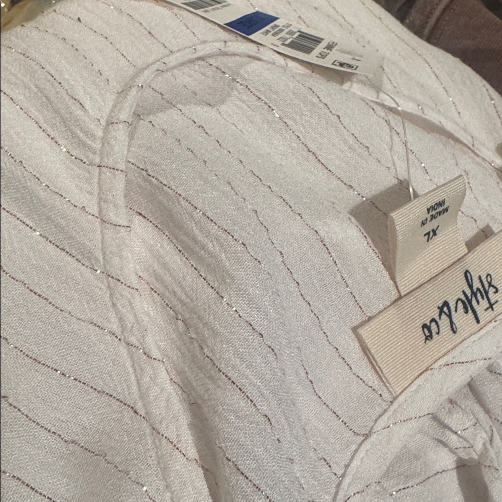 Style & Co. White Ruffled Blouse - Picture 5 of 5